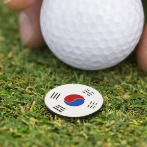 태극기 골프 볼마커 자석클립 세트/ 볼마커+햇클립 필드용품